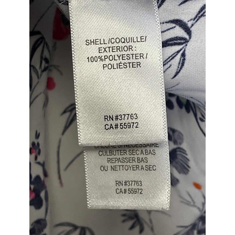 Laundry by Shelli Segal Shirt Womens Small White Floral Sleeveless Blouse Top - Picture 6 of 8